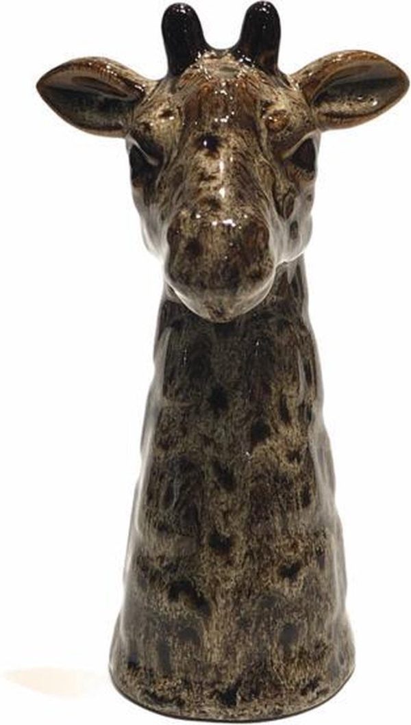 Ceramic vase  Giraffe  Small brown 11x11x19cm Online-Verkauf – Bild 4