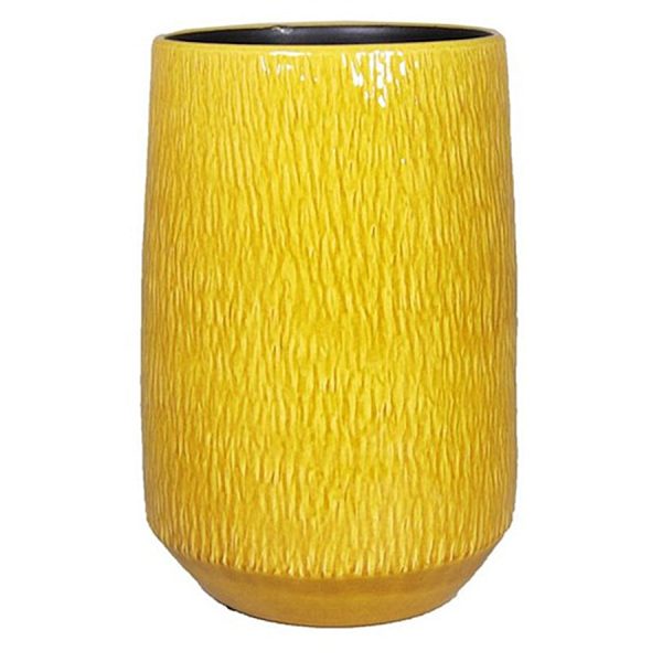 Ceramic vase  Saar  Ocker Ø19 15.5 H30cm Mode