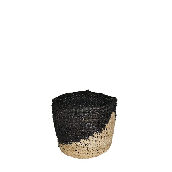 Panier Basket Raffia Ø7cm Natur Black saw Verkauf – Bild 2