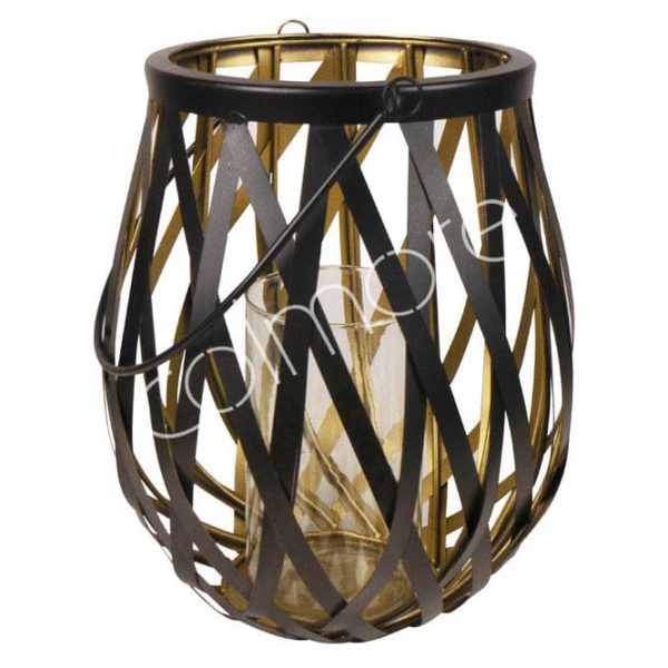 Hurricane Metal black gold D25 H31 cm Online-Schn?ppchen