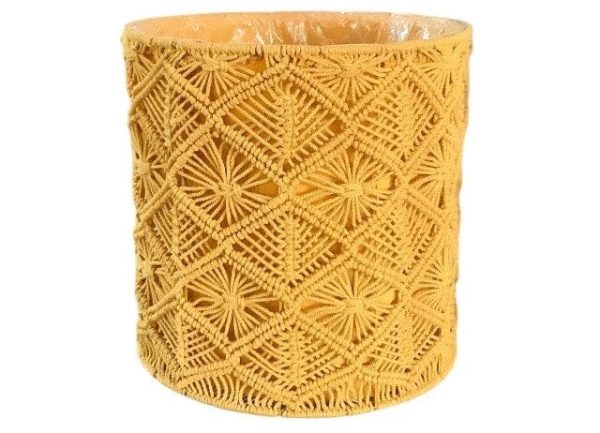 Basket  Moontrane  yellow with plastic liner 25x25cm Mode